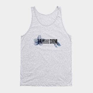 Freedom Blue Flower Tank Top